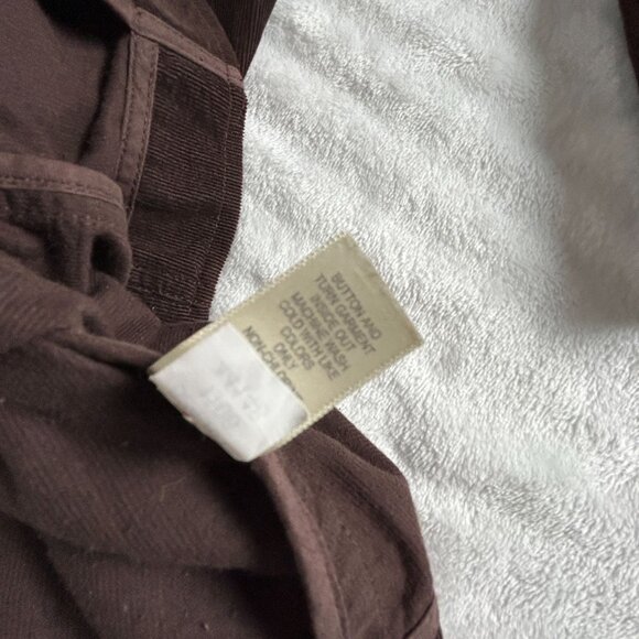 J. Jill Womens Brown Corduroy Lace Trim Blazer Jacket XL Three-Button Casual - Picture 5 of 9